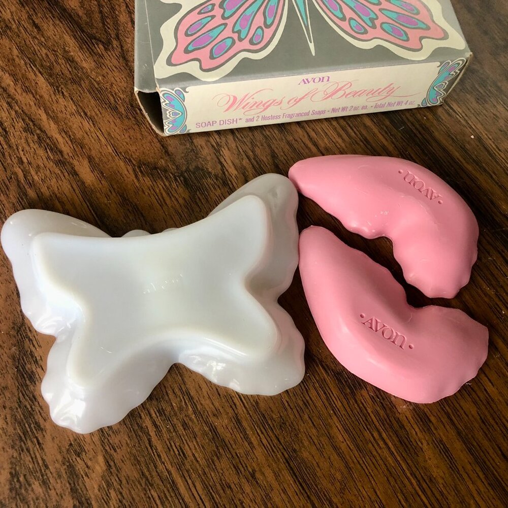 NIB Vintage Avon Wings of Beauty Butterfly Soap Dish - Picture 3 of 3